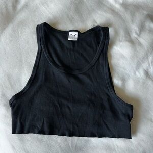 NWOT Aritzia Tna Black Ribbed Crop Tank